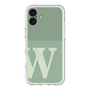 スリムプロテクションプレミアムケース with MagSafe［ オリジナル - initial two tone - W green ］