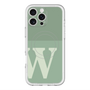 スリムプロテクションプレミアムケース with MagSafe［ オリジナル - initial two tone - W green ］