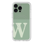 スリムプロテクションプレミアムケース with MagSafe［ オリジナル - initial two tone - W green ］