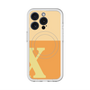 スリムプロテクションプレミアムケース with MagSafe［ オリジナル - initial two tone - X orange ］