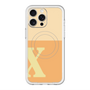 スリムプロテクションプレミアムケース with MagSafe［ オリジナル - initial two tone - X orange ］