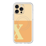 スリムプロテクションプレミアムケース with MagSafe［ オリジナル - initial two tone - X orange ］