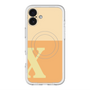 スリムプロテクションプレミアムケース with MagSafe［ オリジナル - initial two tone - X orange ］