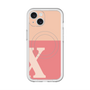 スリムプロテクションプレミアムケース with MagSafe［ オリジナル - initial two tone - X pink ］