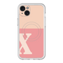 スリムプロテクションプレミアムケース with MagSafe［ オリジナル - initial two tone - X pink ］