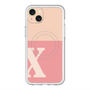 スリムプロテクションプレミアムケース with MagSafe［ オリジナル - initial two tone - X pink ］
