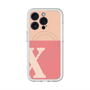 スリムプロテクションプレミアムケース with MagSafe［ オリジナル - initial two tone - X pink ］