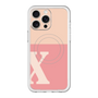 スリムプロテクションプレミアムケース with MagSafe［ オリジナル - initial two tone - X pink ］