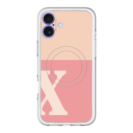 スリムプロテクションプレミアムケース with MagSafe［ オリジナル - initial two tone - X pink ］