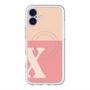 スリムプロテクションプレミアムケース with MagSafe［ オリジナル - initial two tone - X pink ］