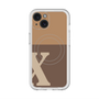 スリムプロテクションプレミアムケース with MagSafe［ オリジナル - initial two tone - X brown ］