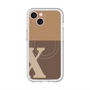 スリムプロテクションプレミアムケース with MagSafe［ オリジナル - initial two tone - X brown ］