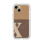 スリムプロテクションプレミアムケース with MagSafe［ オリジナル - initial two tone - X brown ］
