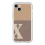スリムプロテクションプレミアムケース with MagSafe［ オリジナル - initial two tone - X brown ］
