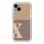 スリムプロテクションプレミアムケース with MagSafe［ オリジナル - initial two tone - X brown ］