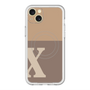 スリムプロテクションプレミアムケース with MagSafe［ オリジナル - initial two tone - X brown ］