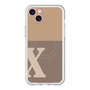 スリムプロテクションプレミアムケース with MagSafe［ オリジナル - initial two tone - X brown ］