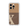 スリムプロテクションプレミアムケース with MagSafe［ オリジナル - initial two tone - X brown ］