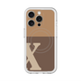 スリムプロテクションプレミアムケース with MagSafe［ オリジナル - initial two tone - X brown ］