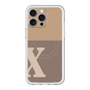 スリムプロテクションプレミアムケース with MagSafe［ オリジナル - initial two tone - X brown ］