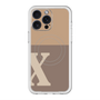 スリムプロテクションプレミアムケース with MagSafe［ オリジナル - initial two tone - X brown ］