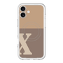 スリムプロテクションプレミアムケース with MagSafe［ オリジナル - initial two tone - X brown ］