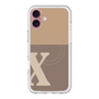 スリムプロテクションプレミアムケース with MagSafe［ オリジナル - initial two tone - X brown ］