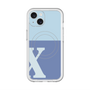 スリムプロテクションプレミアムケース with MagSafe［ オリジナル - initial two tone - X blue ］
