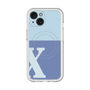 スリムプロテクションプレミアムケース with MagSafe［ オリジナル - initial two tone - X blue ］