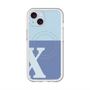 スリムプロテクションプレミアムケース with MagSafe［ オリジナル - initial two tone - X blue ］