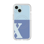 スリムプロテクションプレミアムケース with MagSafe［ オリジナル - initial two tone - X blue ］