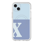 スリムプロテクションプレミアムケース with MagSafe［ オリジナル - initial two tone - X blue ］