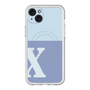 スリムプロテクションプレミアムケース with MagSafe［ オリジナル - initial two tone - X blue ］