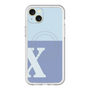 スリムプロテクションプレミアムケース with MagSafe［ オリジナル - initial two tone - X blue ］