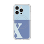 スリムプロテクションプレミアムケース with MagSafe［ オリジナル - initial two tone - X blue ］
