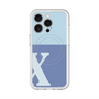 スリムプロテクションプレミアムケース with MagSafe［ オリジナル - initial two tone - X blue ］