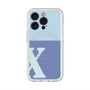 スリムプロテクションプレミアムケース with MagSafe［ オリジナル - initial two tone - X blue ］