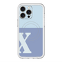 スリムプロテクションプレミアムケース with MagSafe［ オリジナル - initial two tone - X blue ］