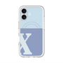 スリムプロテクションプレミアムケース with MagSafe［ オリジナル - initial two tone - X blue ］