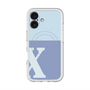 スリムプロテクションプレミアムケース with MagSafe［ オリジナル - initial two tone - X blue ］
