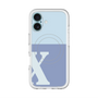 スリムプロテクションプレミアムケース with MagSafe［ オリジナル - initial two tone - X blue ］