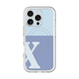 スリムプロテクションプレミアムケース with MagSafe［ オリジナル - initial two tone - X blue ］