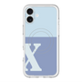 スリムプロテクションプレミアムケース with MagSafe［ オリジナル - initial two tone - X blue ］