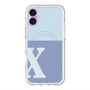 スリムプロテクションプレミアムケース with MagSafe［ オリジナル - initial two tone - X blue ］