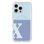 スリムプロテクションプレミアムケース with MagSafe［ オリジナル - initial two tone - X blue ］