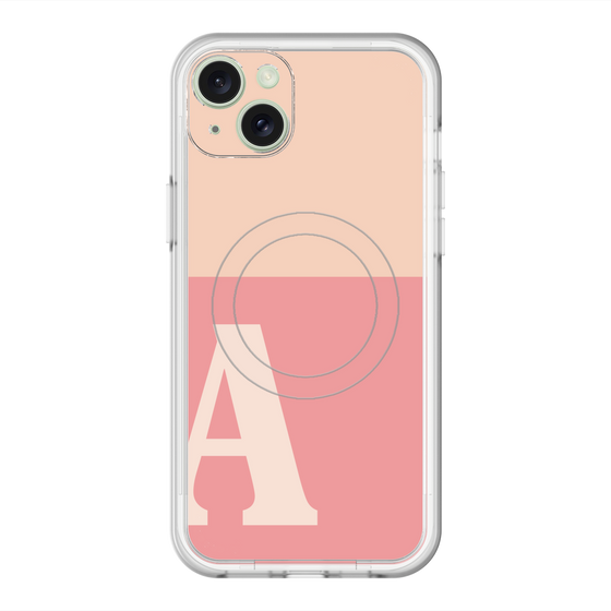 スリムプロテクションプレミアムケース with MagSafe［ オリジナル - initial two tone - A pink ］
