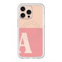スリムプロテクションプレミアムケース with MagSafe［ オリジナル - initial two tone - A pink ］