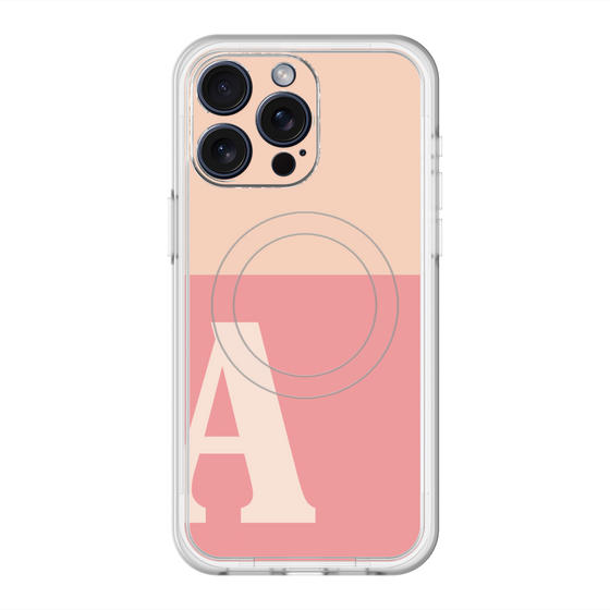 スリムプロテクションプレミアムケース with MagSafe［ オリジナル - initial two tone - A pink ］