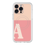 スリムプロテクションプレミアムケース with MagSafe［ オリジナル - initial two tone - A pink ］