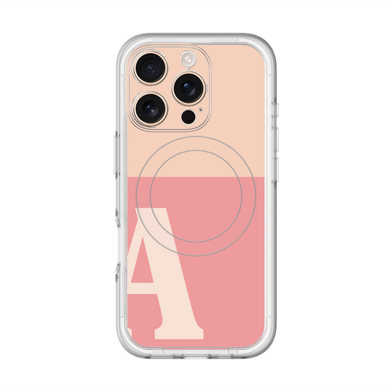 スリムプロテクションプレミアムケース with MagSafe［ オリジナル - initial two tone - A pink ］